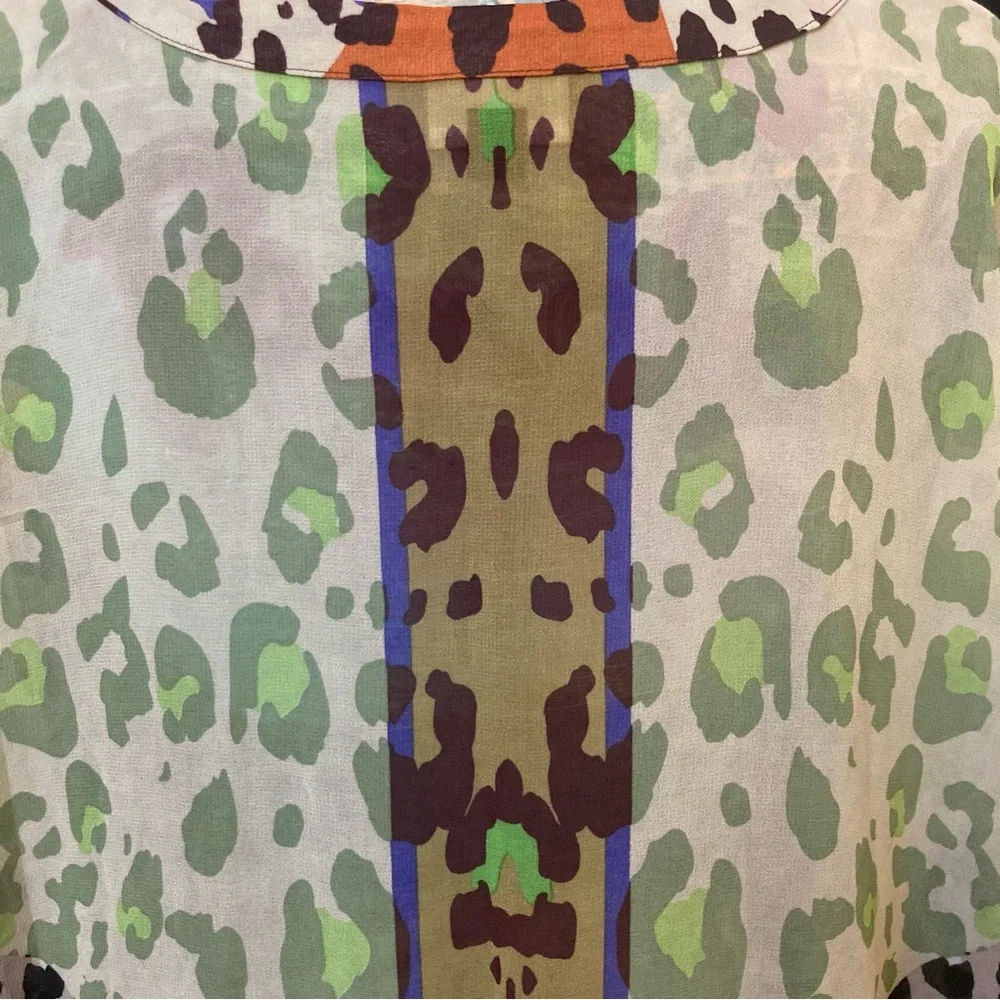 Cabi Multicolor Leopard Kimono Style Midi Dress - Picture 16 of 16